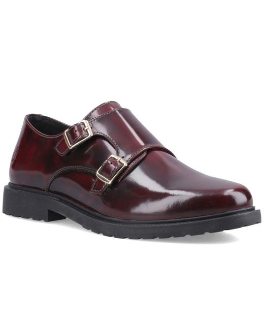 Hush Puppies Brown Verity Hi-Shine Monk Shoes