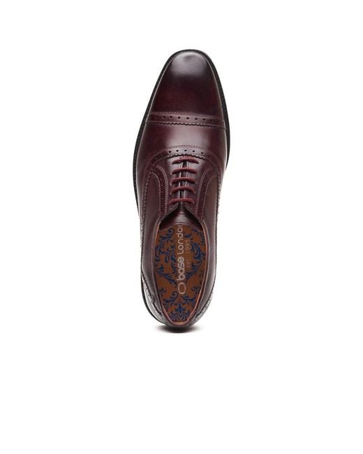 Base London Brown Ascot Toe Cap Oxford Shoes for men