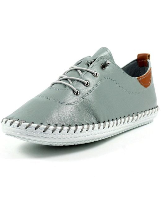 Lunar Gray St Ives Plimsoll Trainers