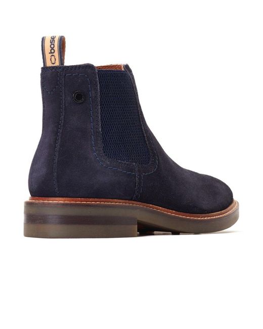 Base London Blue Portland Chelsea Boots for men