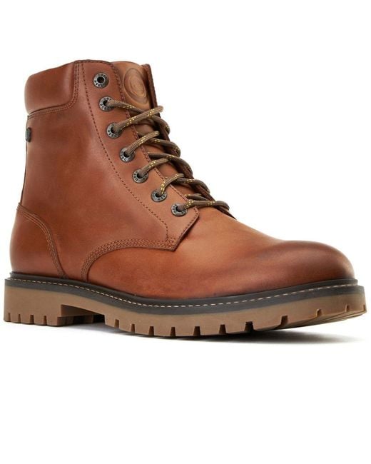 Base Boots Base London Nickel 7 Eyelet Boots in Brown for Men | Lyst UK