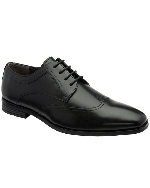 Frank Wright Black Reid Derby Shoes for men