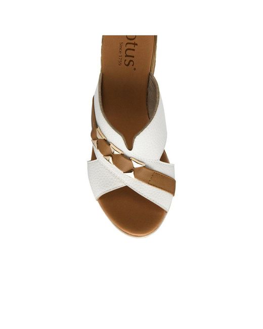 Lotus Metallic Barracuda Wedge Sandals