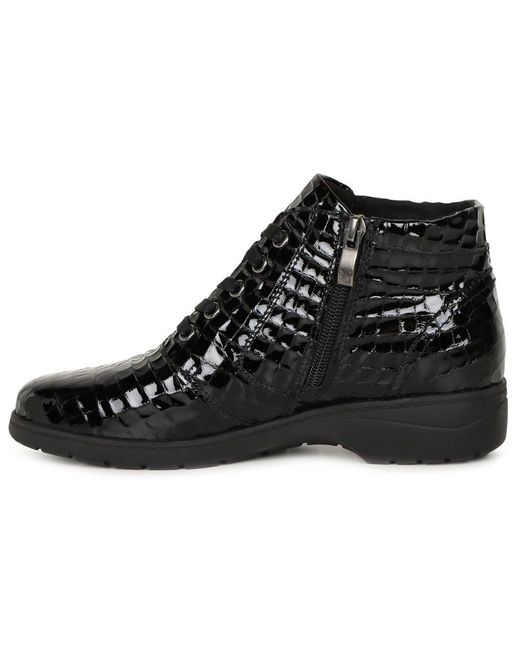Caprice Black Amanda Ankle Boots