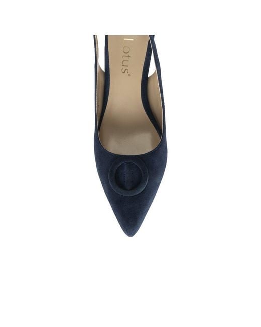 Lotus Blue Delfina Slingback Court Shoes