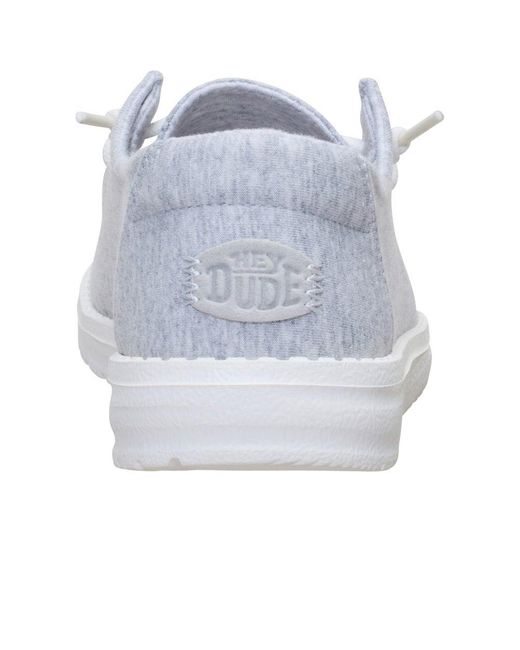 HeyDude Blue Wendy Stretch Slip On Shoes