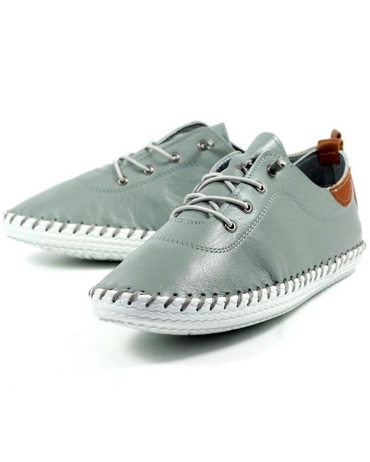 Lunar Gray St Ives Plimsoll Trainers