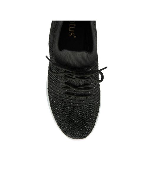 Lotus Black Robuck Trainers