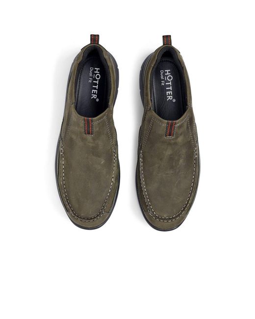 Hotter Brown Boost Slip On Shoes for men