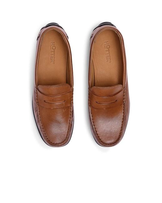 Hotter Brown Ewan Loafers for men