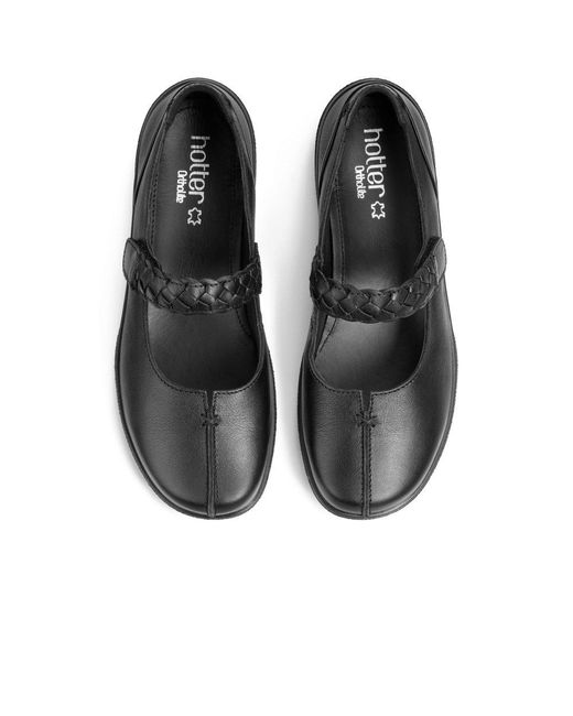 Hotter Black Shake Ii Extra Wide Fit Mary Jane Shoes