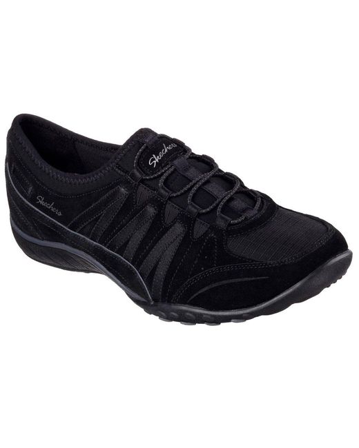 Skechers Black Breathe Easy Money Bags Casual Sports Trainers