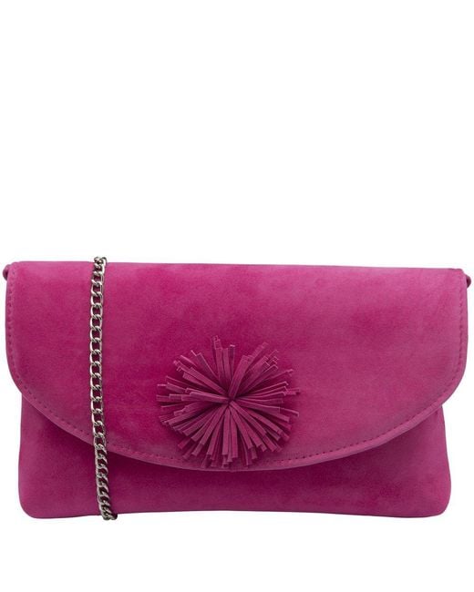 Lotus Purple Rose Clutch Bag