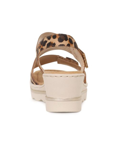 Rieker Metallic Haiti Wedge Heel Sandals