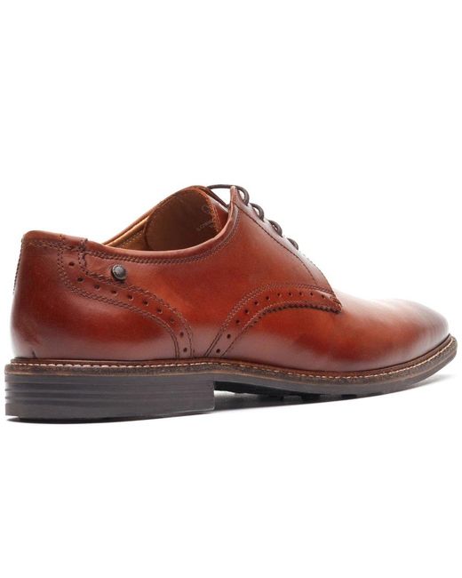 Base London Brown Eton Lace Up Shoes for men