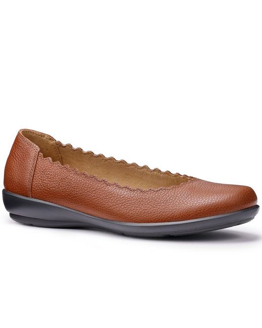 Hotter Brown Eider Ballet Pumps