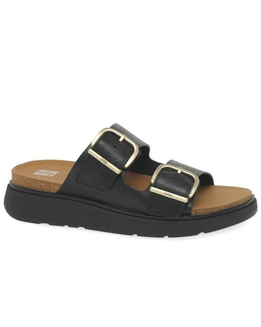 Fitflop Metallic Gen-Ff Two Bar Buckle Slide Sandals
