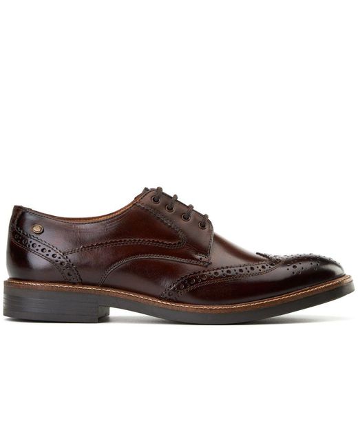 Base London Brown York Brogues for men