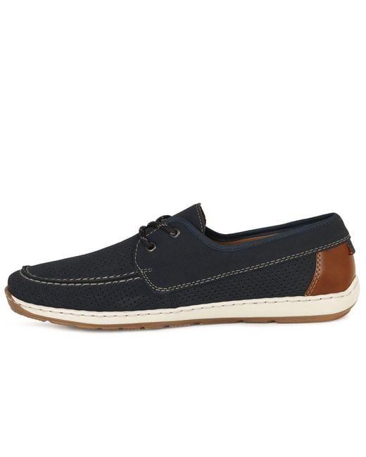 Rieker Blue Anchor Boat Shoes for men