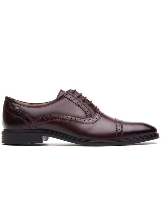 Base London Brown Ascot Toe Cap Oxford Shoes for men
