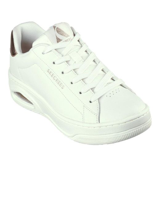 Skechers White Uno Court Courted Air Trainers