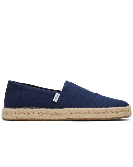 TOMS Blue Alpargata Rope 2.0 Slip On Shoes for men