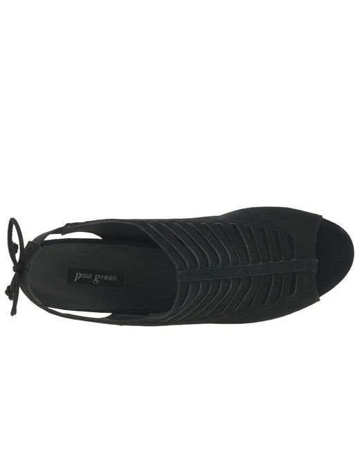 Paul Green Black Hazel Peep Toe Sandals
