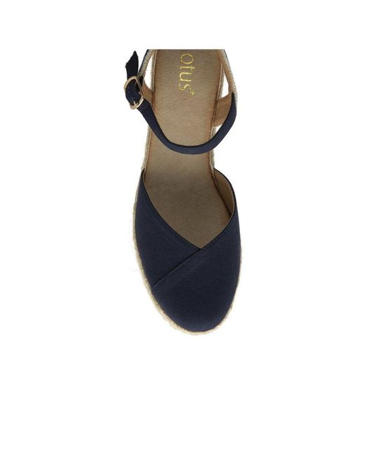 Lotus Blue Bronya Espadrille Wedges