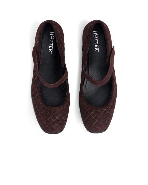Hotter Blue Grateful Wide Fit Mary Janes