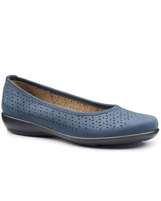 Hotter Blue Livvy Ii Wide Fit Pumps