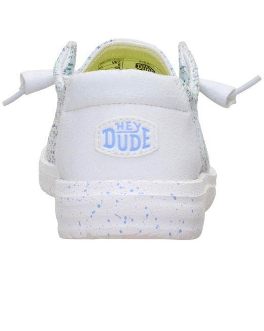 HeyDude Blue Wendy Stretch Speckle Shoes