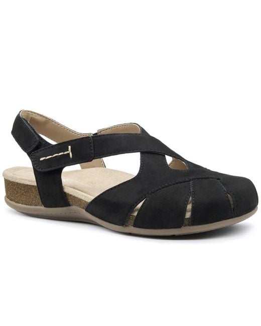 Hotter Black Catskill Ii Sandals
