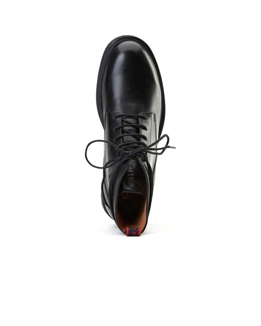 Base London Black Brunel 7 Eyelet Boot for men