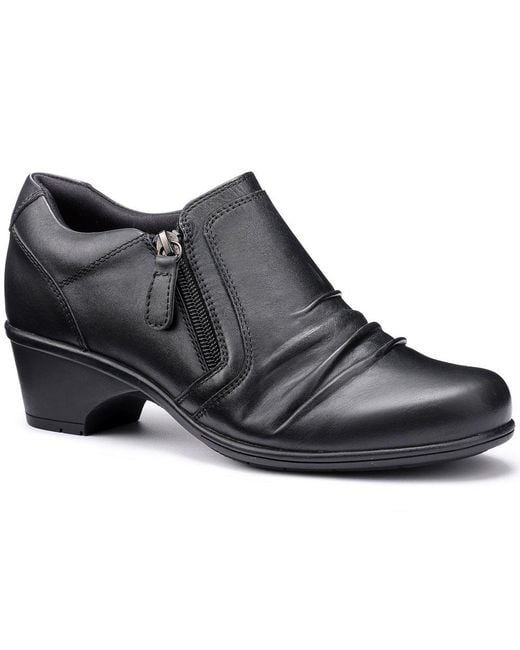 Hotter Black Sutton High Cut Court Shoes