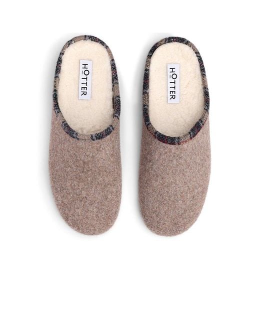 Hotter Brown Snooze Slippers for men