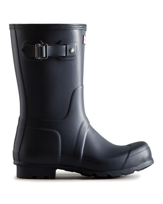 Hunter Blue Original Short Wellingtons Size: 7 for men