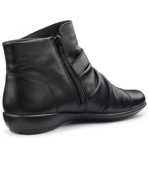 Hotter Black Hampstead Ankle Boots