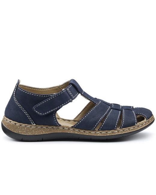Hotter Blue Sharini Wide Fit Sandals
