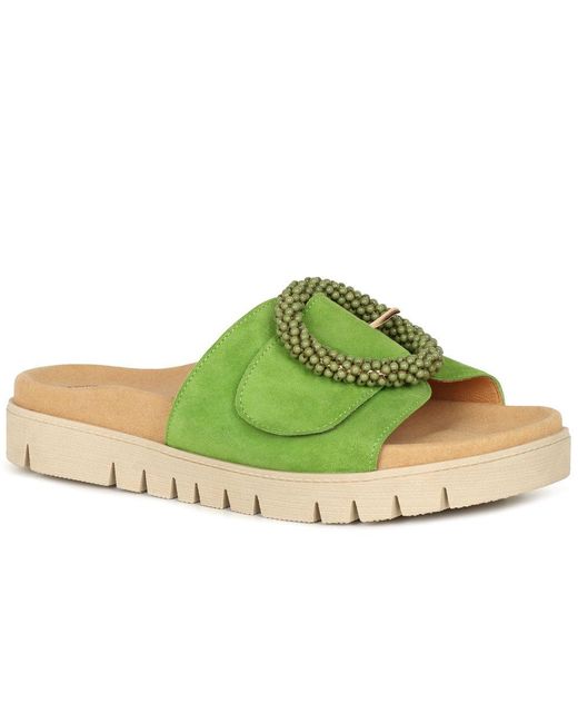 Gabor Green Everly Mule Sandals