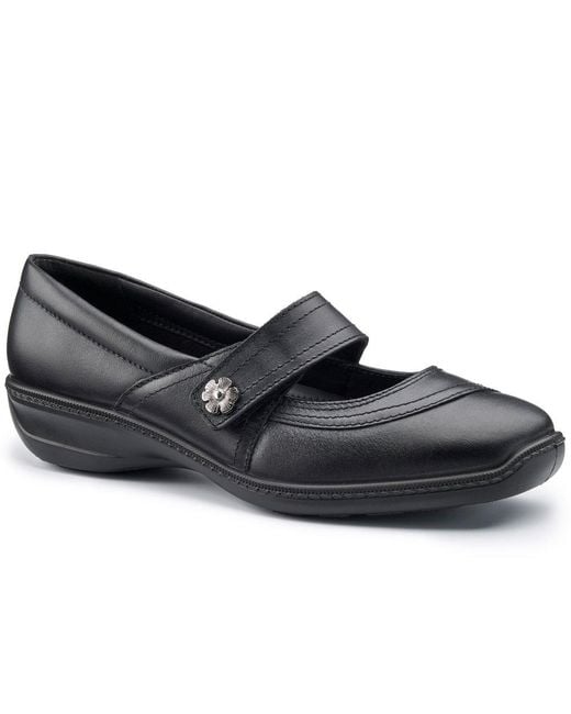 Hotter Black Charity Mary Jane Shoes