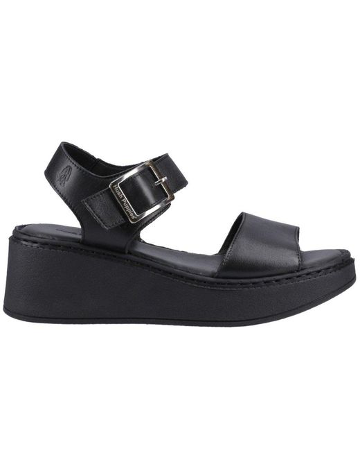 Hush Puppies Black Beatrix Wedge Sandals