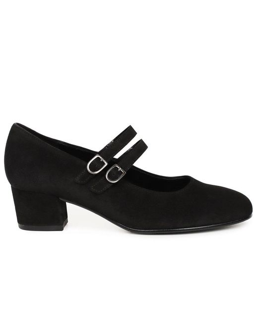 Gabor White Belva Mary Jane Court Shoes Colour: Puder Patent