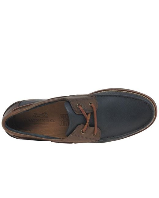 Anatomic & Co Blue Anatomic &Amp; Co Shore Boat Shoes for men
