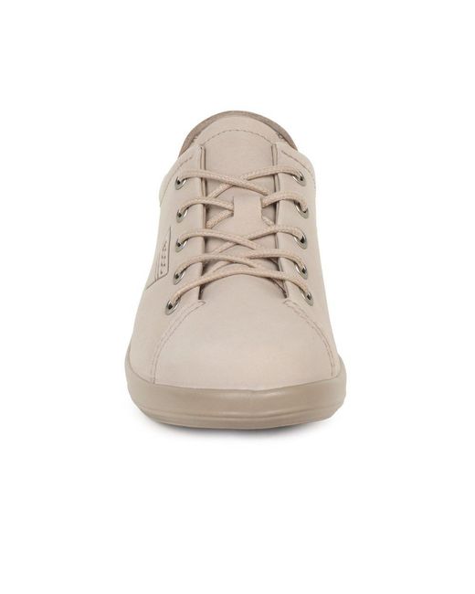 Ecco Gray Soft 2 Lace Trainers