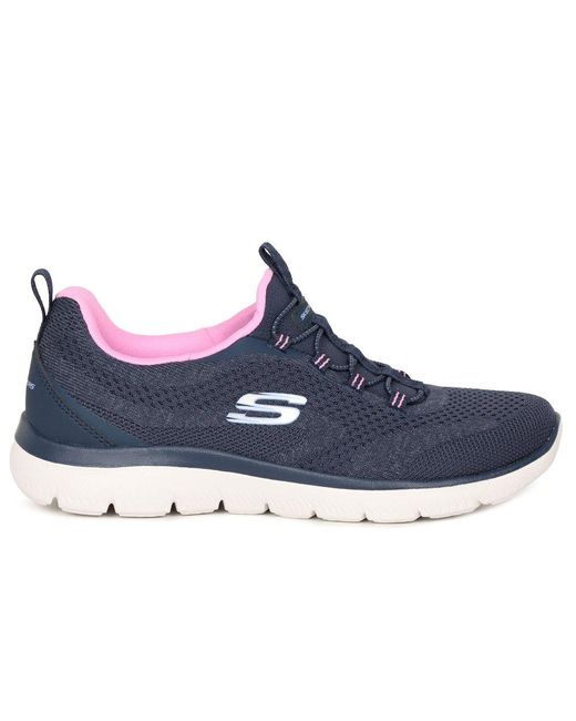 Skechers Mesh Knit Sneakers in Blue Lyst UK