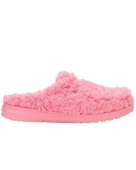HeyDude Pink Wendy Slippers