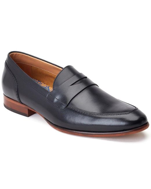 Base London Blue Bruno Penny Loafer for men