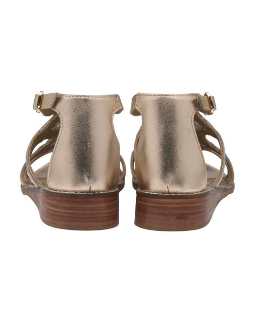 Ravel Metallic Cardwell Low Heeled Sandals