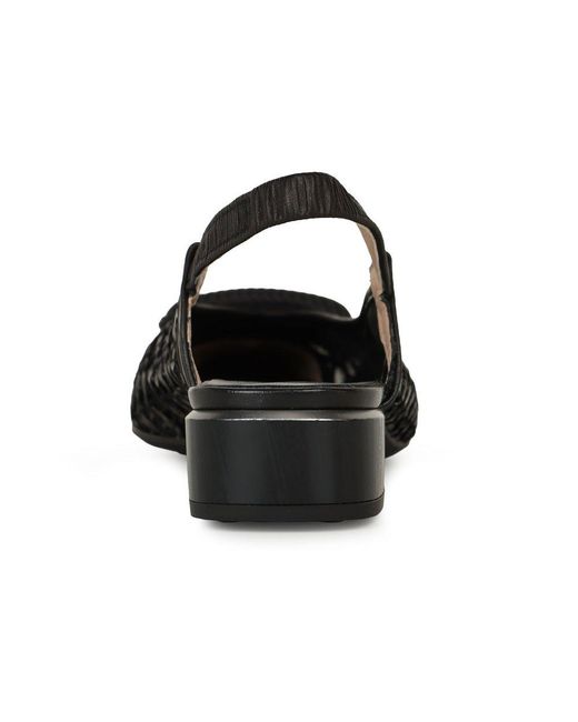 Hispanitas Black Azucena Low Heeled Slingbacks
