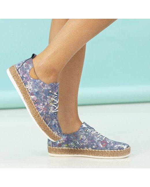 Lunar (GRS) Blue Iva Plimsoll Trainers